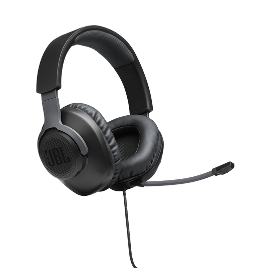 JBL Quantum 100 - Black - Wired over-ear gaming headset with flip-up mic - Detailshot 8 image number null